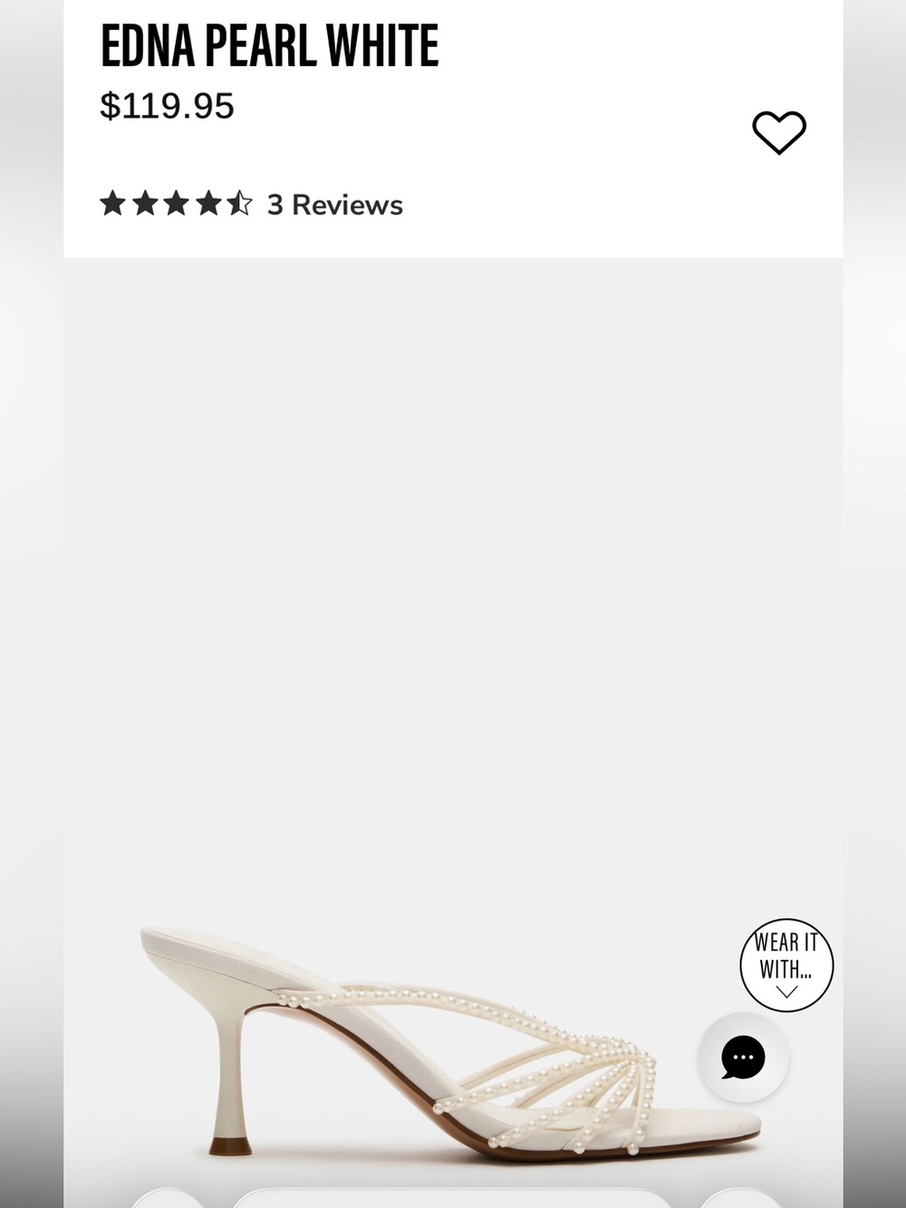 Steve Madden EDNA White Pearl-Strap Slide Sandals size 8 - Picture 6 of 6